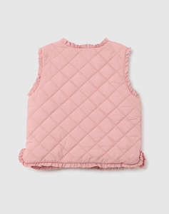 OVS QUILTED GILET W/RUFFLE
