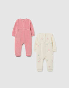 OVS PK 2 ROMPER VELOUR GIRL