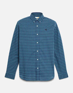 TIMBERLAND Stretch Poplin Gingham Shirt DARK DENIM YD
