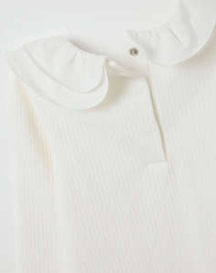 OVS RIB TSH W/WOVEN COLLAR