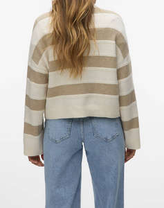 VERO MODA VMINEZ LS HIGHNECK SHORT PULLOVER BOO