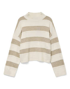 VERO MODA VMINEZ LS HIGHNECK SHORT PULLOVER BOO