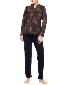 PINK LABEL PYJAMA LEOPARD