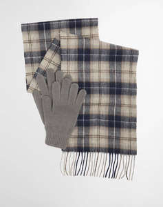 BARBOUR BARBOUR TARTAN SCARF & GLOVE GIFT SET