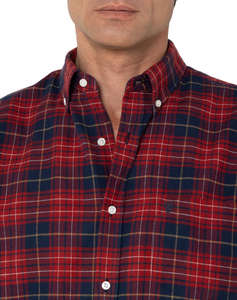 THE BOSTONIANS РИЗА COPLEY FLANNEL REGULAR FIT BigCheck FLANNEL Button-down Regular FIT