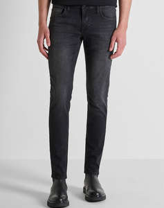 ANTONY MORATO MMDT00241FA7506121W02103 MIN OF 10 JEANS OZZY TAPERED FIT IN BLACK BLACK DENIM МЪЖКИ ПАНТАЛОН