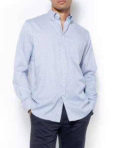 THE BOSTONIANS РИЗА CHESTER TWILL REGULAR FIT MiniCheck TWILL Button-down Regular FIT