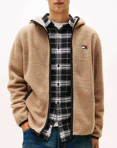 TOMMY JEANS TJM REG BADGE TEDDY ZIP TRU EXT