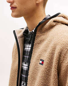 TOMMY JEANS TJM REG BADGE TEDDY ZIP TRU EXT