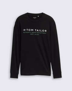 TOM TAILOR PRINTED LONGSLEEVE MENS T-SHIRT