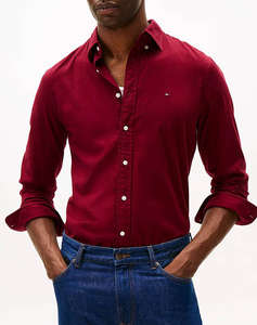 TOMMY HILFIGER FLEX FLANNEL SOLID RF SHIRT