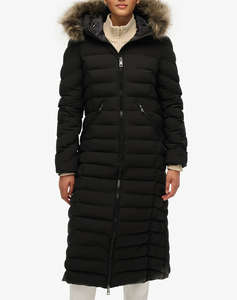 SUPERDRY D2 OVIN FUJI FAUX FUR HOODED LONGLINE ДАМСКО ЯКЕ