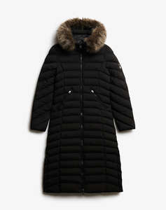 SUPERDRY D2 OVIN FUJI FAUX FUR HOODED LONGLINE ДАМСКО ЯКЕ