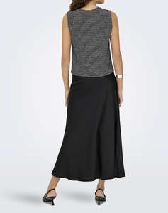 ONLY ONLMIKA VIS SATIN LONG SKIRT WVN