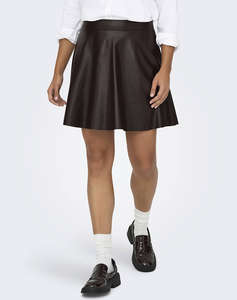 ONLY ONLUNA FAUX LEATHER FLARED SKIRT OTW
