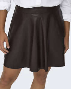ONLY ONLUNA FAUX LEATHER FLARED SKIRT OTW