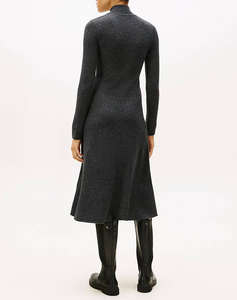 TOMMY HILFIGER SOFT WOOL LS MOCK-NK SWT DRESS