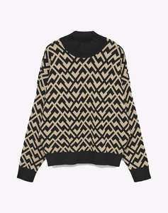 VERO MODA VMARIA ART BATWING HIGHNECK PULLOVER REP