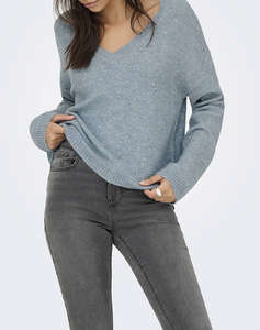 ONLY ONLARIZONA LS SEQUINS V-NECK PUL KNT