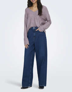 ONLY ONLARIZONA LS SEQUINS V-NECK PUL KNT