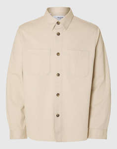 SELECTED SLHTRAVIS TWILL OVERSHIRT LS NOOS
