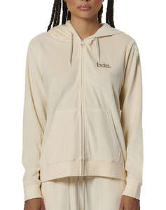 BODY ACTION WOMENS VELOUR HOODIE JACKET