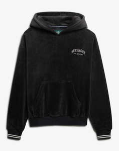 SUPERDRY D2 SDSW COUNTRY CLUB VELOUR RELAX HOOD WOMENS SWEATSHIRT