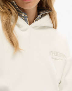 SUPERDRY D2 SDSW COUNTRY CLUB VELOUR RELAX HOOD WOMENS SWEATSHIRT