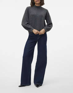 VERO MODA VMLEAF LS HIGH NECK PULLOVER NOOS