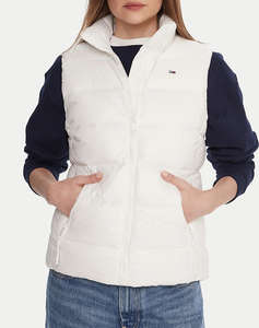 TOMMY JEANS TJW SLIM ZIP PRINT DOWN VEST