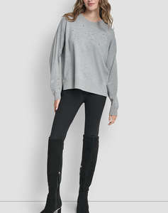 DKNY P5MSBY47 ПУЛОВЕР С ДЪЛЪГ РЪКАВ DKNY