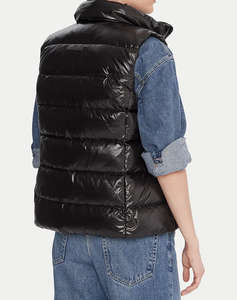 TOMMY JEANS TJW SLIM ZIP PRINT DOWN VEST