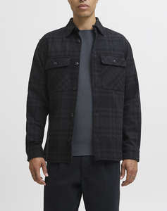 JACK&JONES JPRRAYLE MELANGE CHECK L/S OVERSHIRT SN