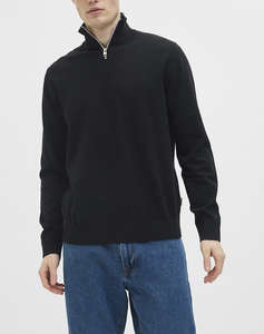 JJRE JREBCALLUM KNIT HALF ZIP SN