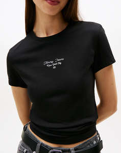 TOMMY JEANS TJW SLIM ESS LOGO 1 TEE EXT