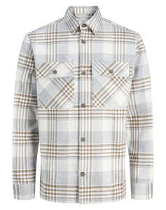 JACK&JONES JPRRAYLE MELANGE CHECK L/S OVERSHIRT SN