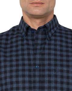THE BOSTONIANS РИЗА MAVERICK FLANNEL REGULAR FIT MedCheck FLANNEL Button-down Regular FIT