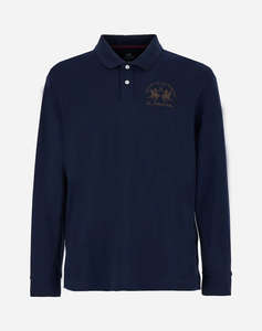 LAMARTINA BLOUSE ПОЛО MM MAN L/S POLO PIQUET STRETCH