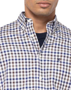 THE BOSTONIANS РИЗА MAVERICK TWILL REGULAR FIT MedCheck TWILL Button-down Regular FIT