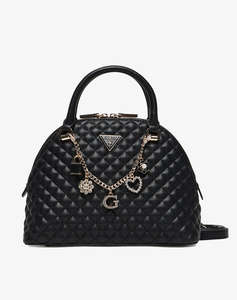 GUESS EVERLEE DOME SATCHEL WOMENS BAG