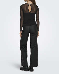 ONLY ONLHEART-BECKI L/S MIX TOP WVN