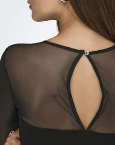 ONLY ONLHEART-BECKI L/S MIX TOP WVN