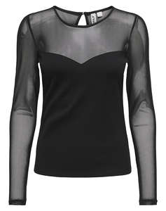 ONLY ONLHEART-BECKI L/S MIX TOP WVN