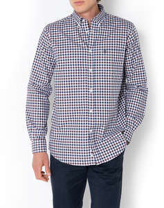 THE BOSTONIANS РИЗА MAVERICK TWILL REGULAR FIT MedCheck TWILL Button-down Regular FIT