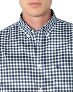 THE BOSTONIANS РИЗА MAVERICK TWILL REGULAR FIT MedCheck TWILL Button-down Regular FIT