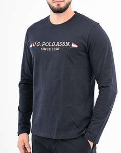 US POLO ASSN JOEL 001016 E63B T SHIRT LS МЪЖКА БЛУЗА
