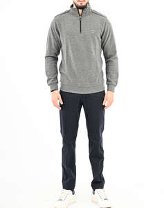 LEXTON SWEATSHIRT POLO ZIP 70%ПАМУК-30%ПОЛИ.