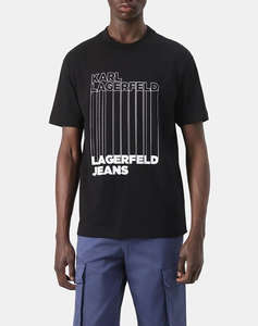 KARL LAGERFELD JEANS KLJ REG BARCODE TEE