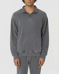 DIRTY LAUNDRY DROPPED SHOULDER HALF-ZIP CREWNECK