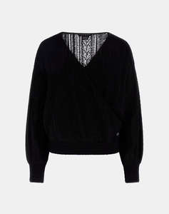 GUESS LS VN OVERLAPPED IZABELLA SWTR ПЛЕТЕНИ ДАМСКИ ДРЕХИ